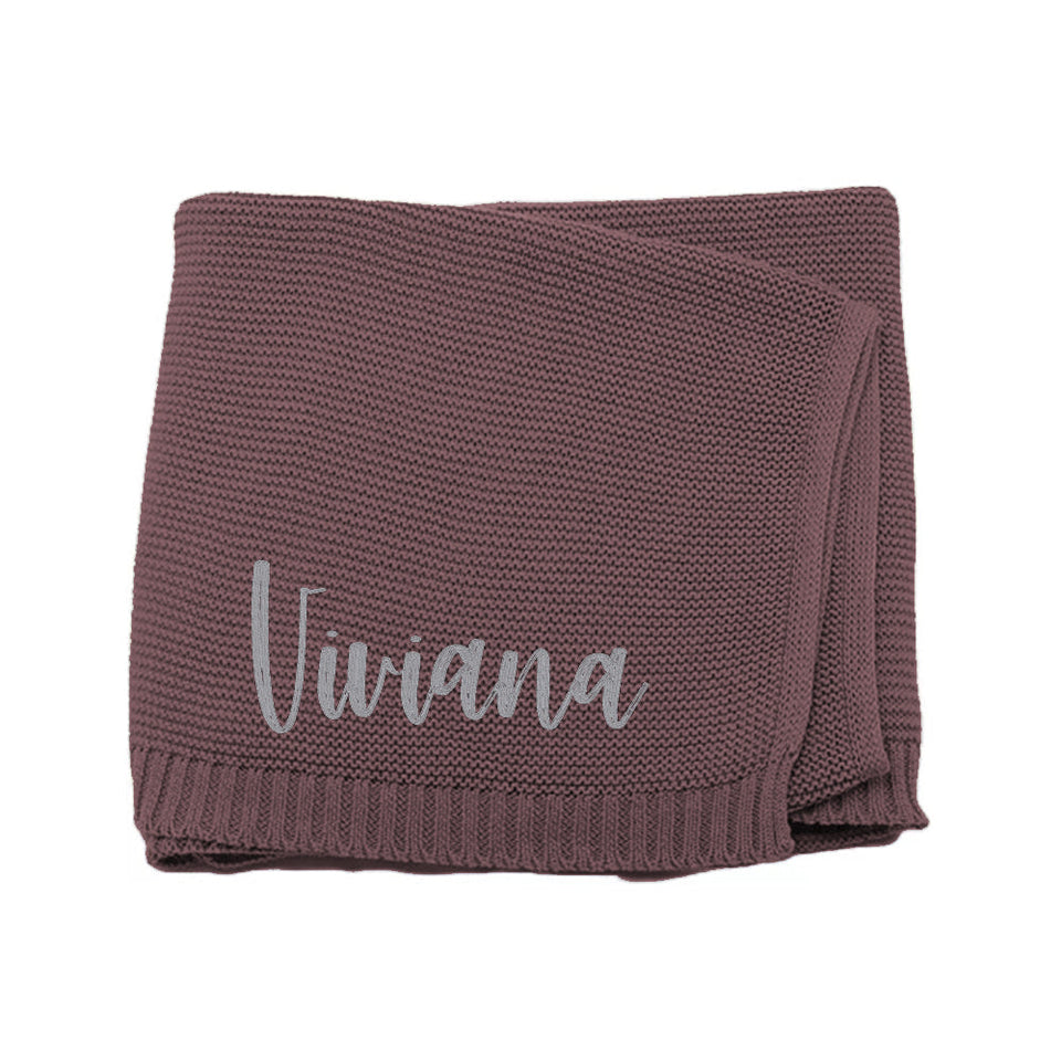 Name Embroidered - Personalized Newborn Embroidered Baby Blanket
