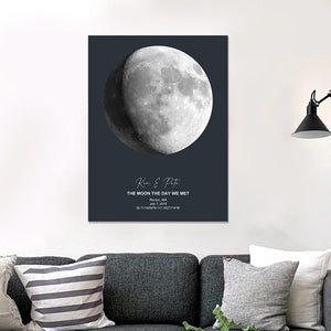 Custom Moon Phase And Message - Personalized Mother Moon Phase Poster