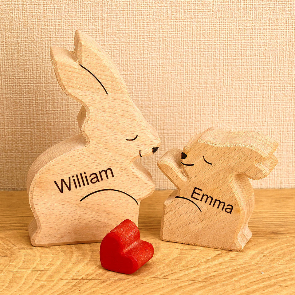 Rabbit Family - Personalized Family Wooden Puzzle