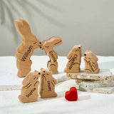 Rabbit Family - Personalized Family Wooden Puzzle