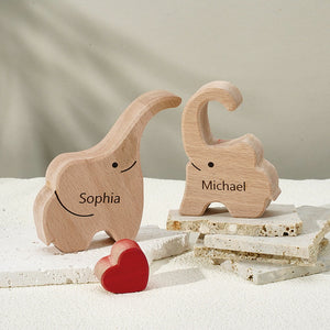 Elephant Family - Personalized Family Wooden Puzzle