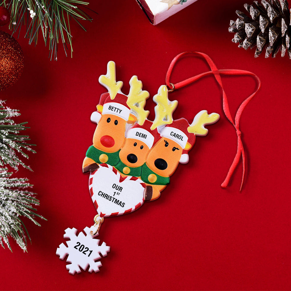 Our First Christmas - Personalized Family Our 1st Christmas Ornament