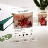 This Song Makes Me Think Of You - Personalized Couple Spotify Code Photo Plaque