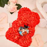 Love You Forever - Personalized Couple Rose Teddy Bear