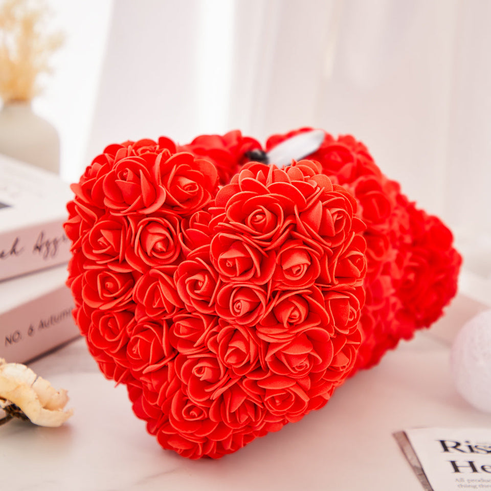 Love You Forever - Personalized Couple Rose Teddy Bear