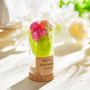 Any Texts - Personalized Glass Flower Cloche Dome