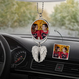 Any Family Photo - Personalized Wing Car ornament