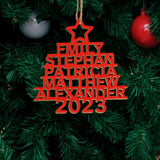 Any Name Christmas Tree - Personalized Family Any Name Christmas Tree Ornament