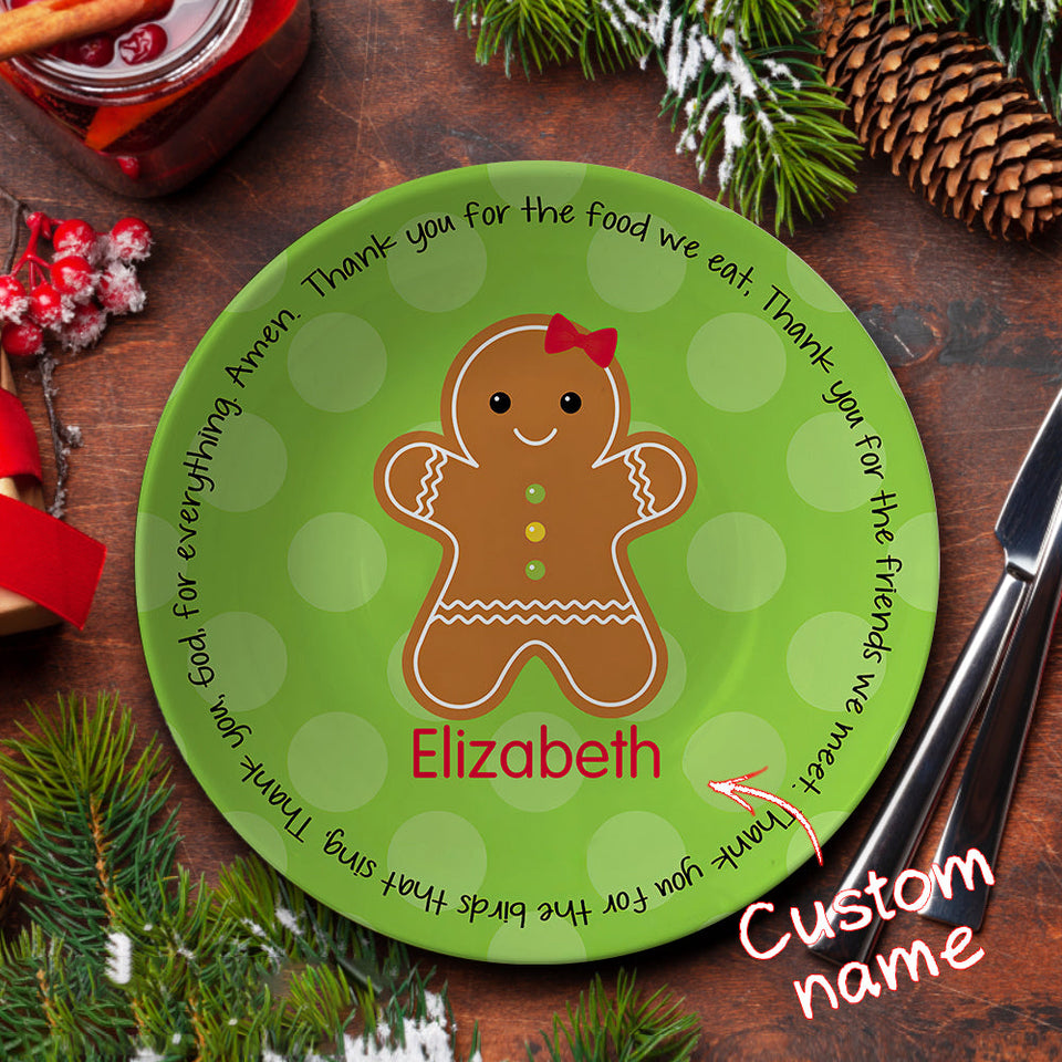 Christmas Dinner Plate - Personalized Family Plate