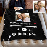 Song Code - Personalized Couple Heating Blanket with 3 Time Settings