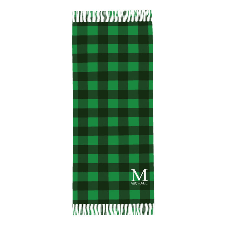 Personalized Initial Name Fringe Scarf