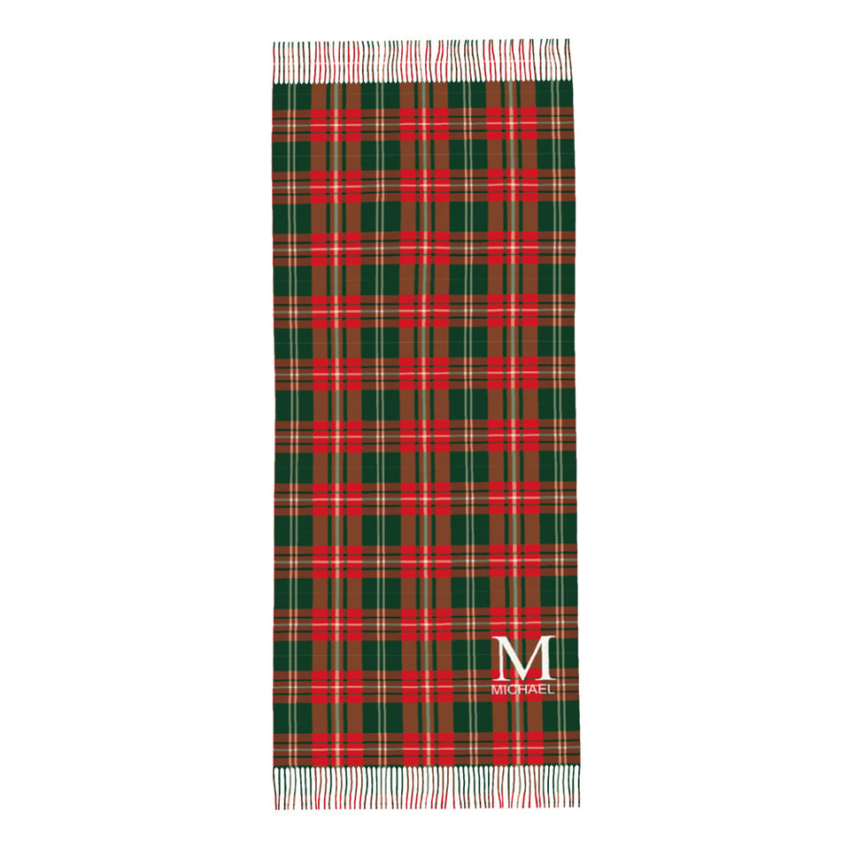 Personalized Initial Name Fringe Scarf
