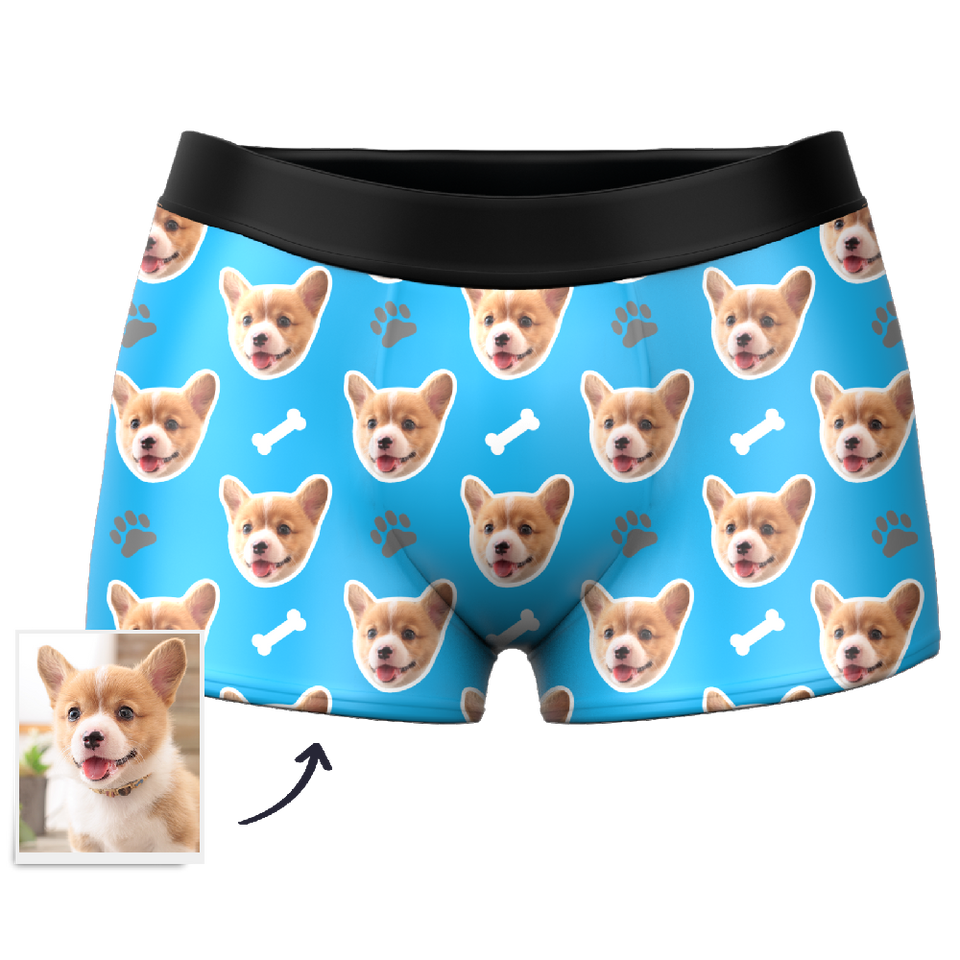 Custom Dog Face Boxers - Personalized Dog Men's boxer briefs