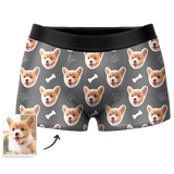 Custom Dog Face Boxers - Personalized Dog Men's boxer briefs