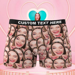 Custom Wife Or Girlfriend Face Boxers - Personalized Couple Men's boxer briefs