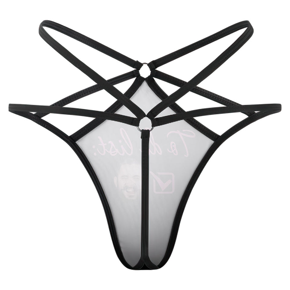 To Do List Custom Face - Personalized Couple Sexy Women's Briefs G-strings