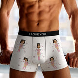 Custom Wife Or Girlfriend Face Boxers AR View - Personalized Couple Men's boxer briefs