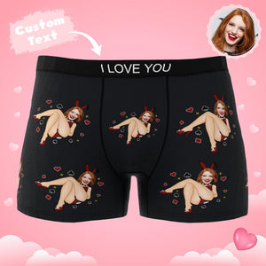 Custom Wife Or Girlfriend Face Boxers AR View - Personalized Couple Men's boxer briefs