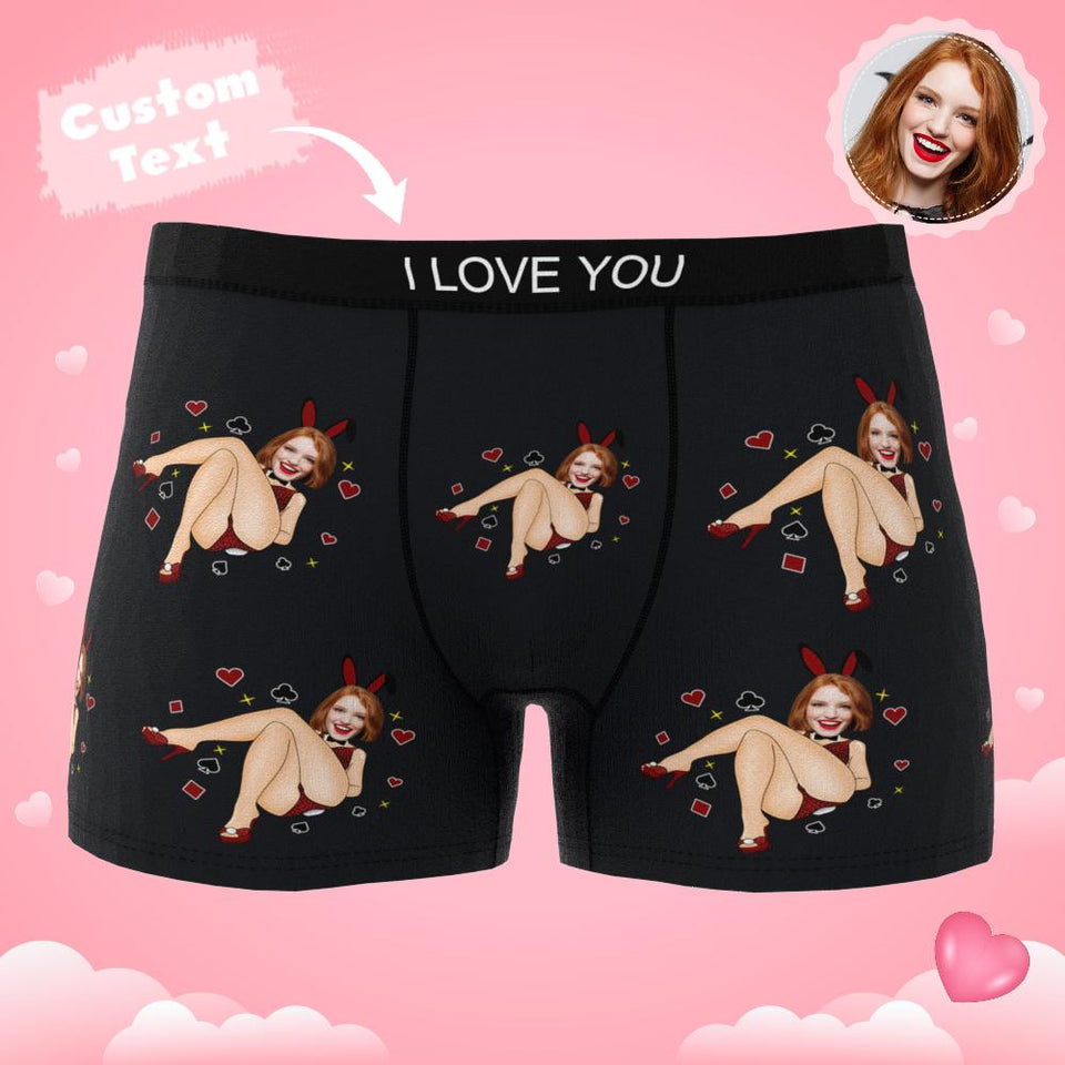 Custom Wife Or Girlfriend Face Boxers AR View - Personalized Couple Men's boxer briefs