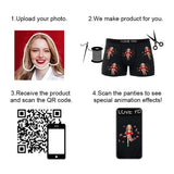 Custom Photo Boxer Red Bow AR View - Personalized Couple Men's boxer briefs