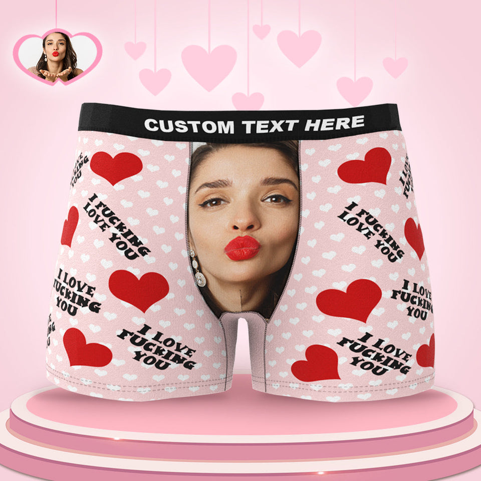 Custom Wife Or Girlfriend Face Boxers - Personalized Couple Men's boxer briefs