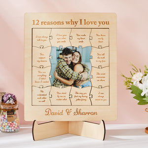 Reasons I Love You - Personalized Couple Photo Puzzle