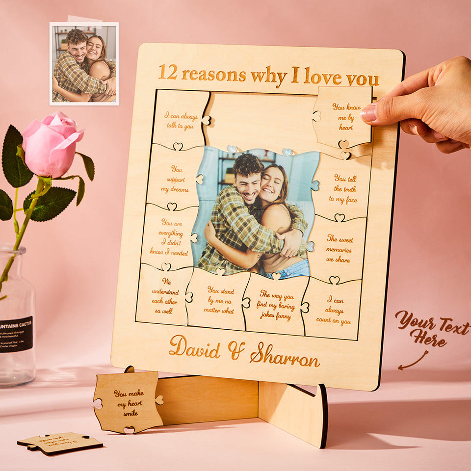 Reasons I Love You - Personalized Couple Photo Puzzle