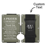 A Prayer For My Dad - Personalized Memorial Engraved Metal RFID Blocking Card Holder