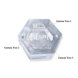 Custom Text - Personalized Layer Acrylic And Wooden Ring Box