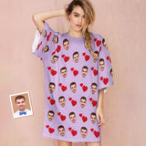 Custom Photo Face Nightdress - Personalized Couple Nightdress