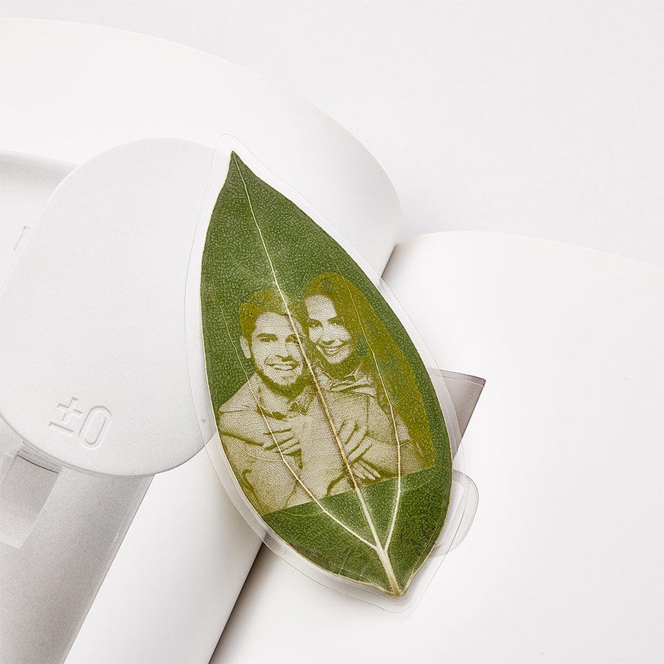 Any Photo - Personalized Photo Leaf Carving Bookmark
