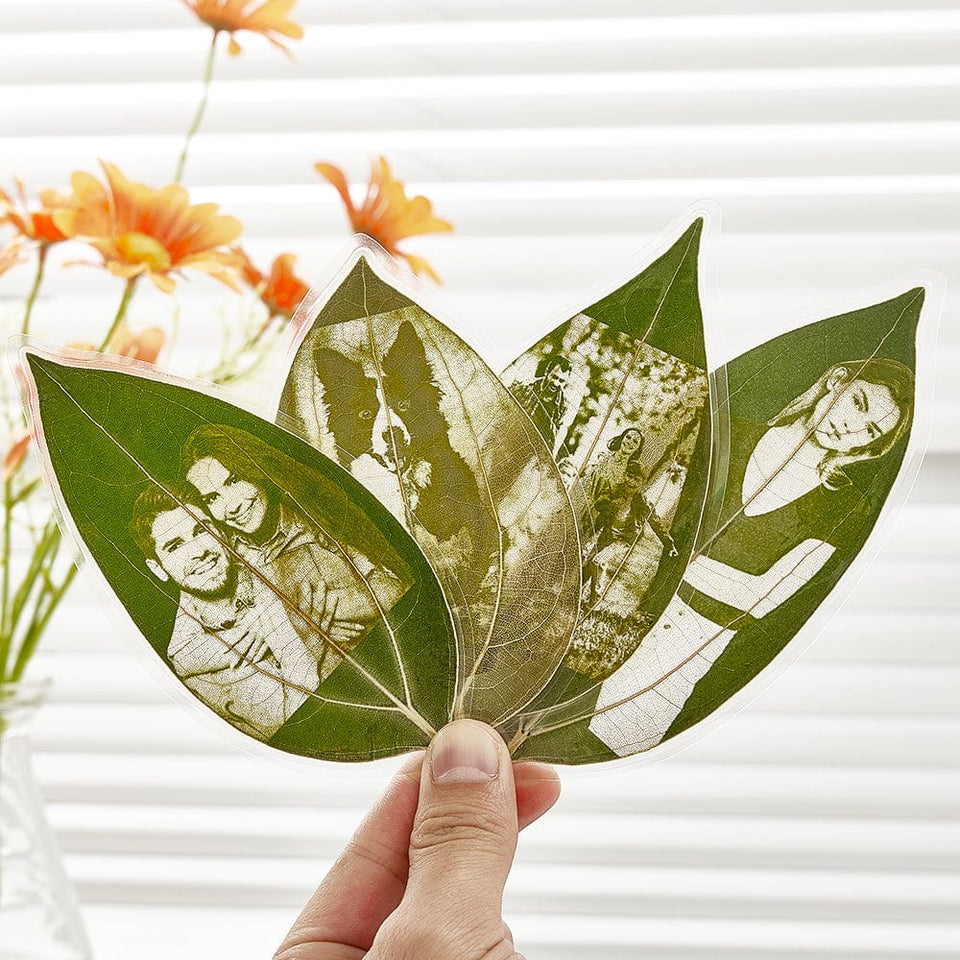 Any Photo - Personalized Photo Leaf Carving Bookmark