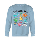 For Grandson Dinosaur I Am - Personalized grandson T-shirt And Hoodie