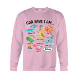 For Grandson Dinosaur I Am - Personalized grandson T-shirt And Hoodie