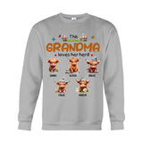This Grandma Loves Her Herd - Personalized Grandma T-shirt And Hoodie
