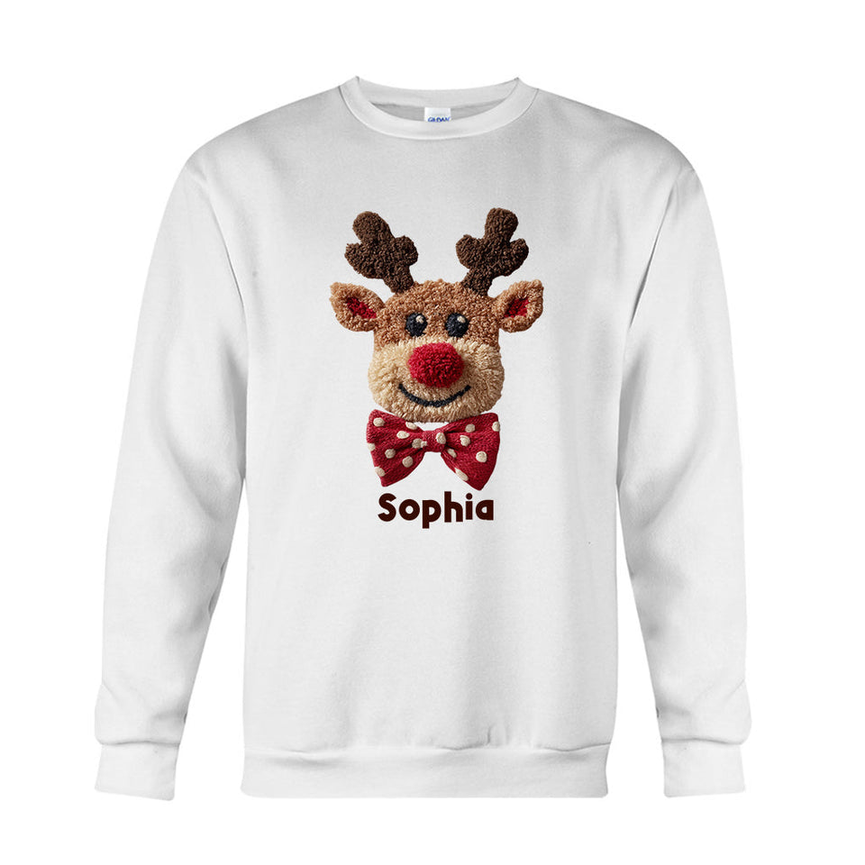 Reindeer Sweatshirt - Personalized Kid T-shirt And Hoodie