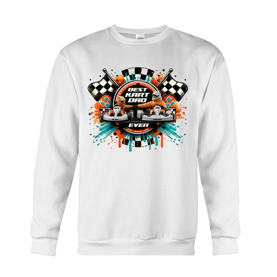 Kart Racing Loving Dad & Kid - Personalized Father T-shirt And Hoodie