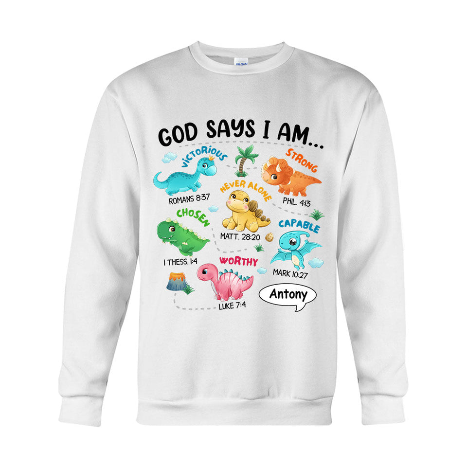 For Grandson Dinosaur I Am - Personalized grandson T-shirt And Hoodie