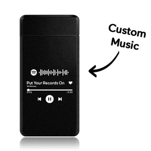 Custom Favorite Song - Personalized Scannable Spotify Code Engraved Electric Lighter