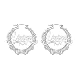 Unique Design - Personalized Circle Bamboo Earrings