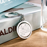 Custom Photo Calendar Swirl Round Swirl Calendar Keychain - gift for anyone, dog lover, cat lover, who lost a loved one - Personalized Keychain