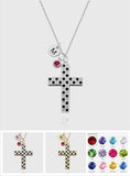 Love Live - Personalized Checkered Flag Birthstone Letter Necklace
