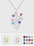 Family Birthstone - Personalized Family Diamond Tree Birthstone Necklace