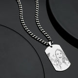 Any Photo - Personalized Engraved QR Code Necklace