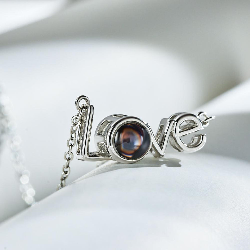 Love - Personalized Couple LOVE Picture Projection Necklace