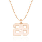 Your Number - Personalized Basketball Number Pendant Thick Chain