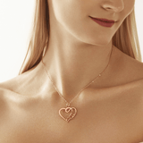 Personalized Couple Overlapping Heart Two Names Necklace
