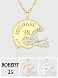 Touchdown - Personalized Football Sports Helmet Necklace