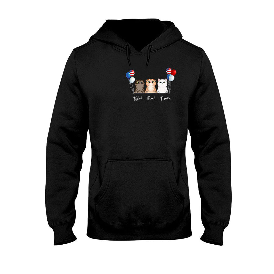 Life Is Better With Cats - Personalized Independence Day T-shirt and Hoodie