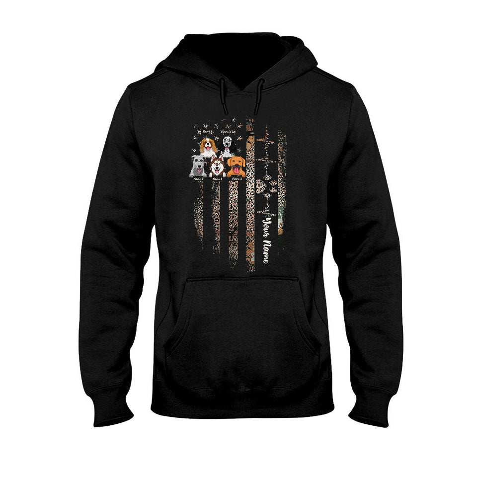 Love My Dogs - Personalized Independence Day Dog T-shirt and Hoodie